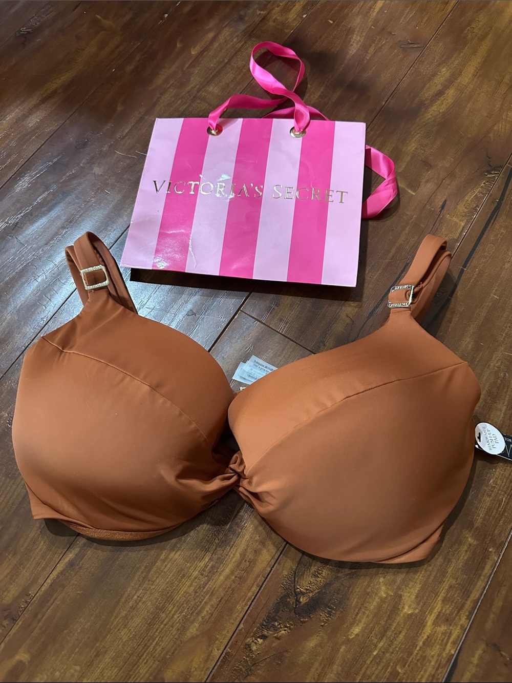 NWT Victoria’s Secret Apple Cinnamon Twist Push Up Bikini Top 34DD
